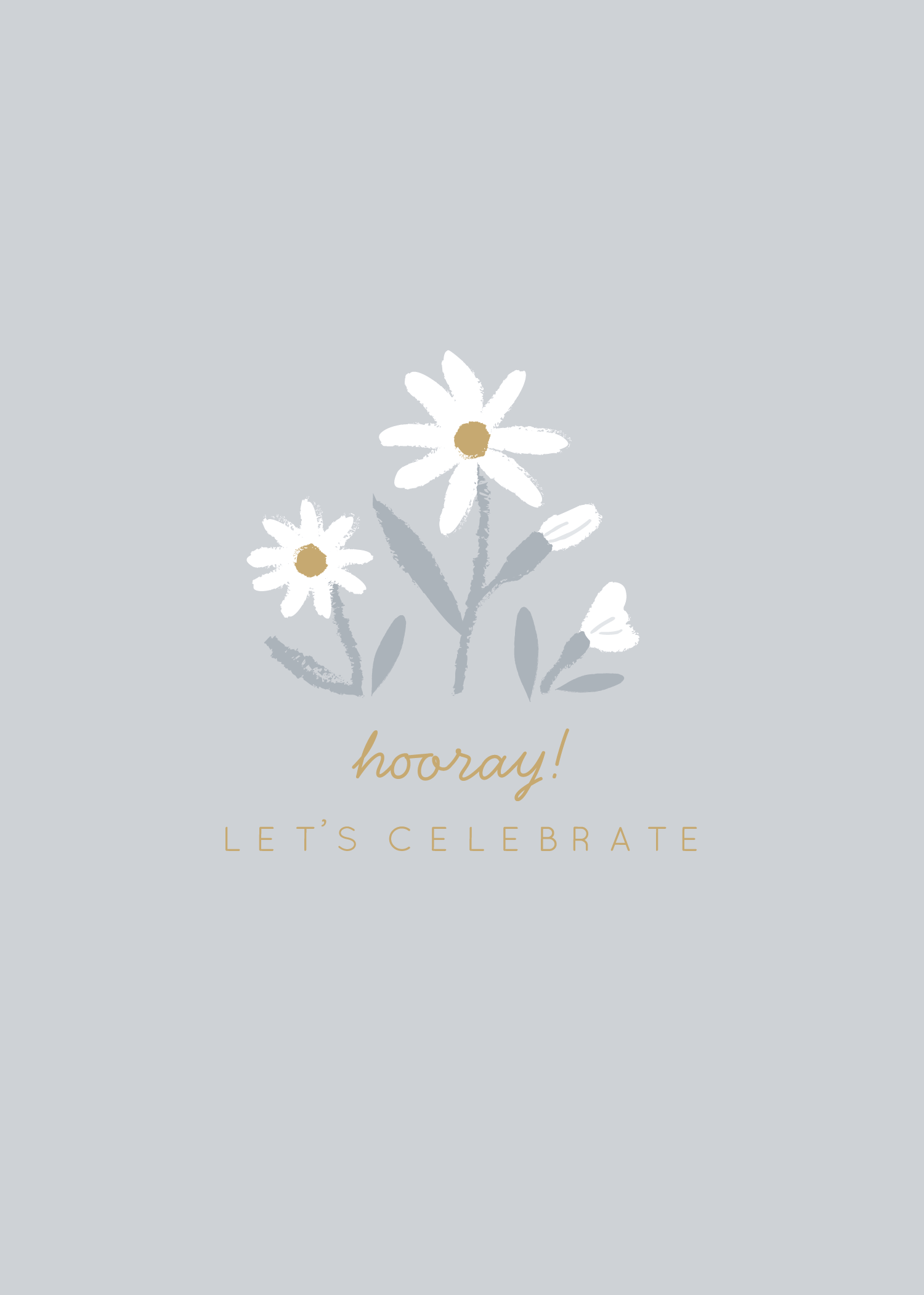 Greeting Card Blushing Floral- Hooray